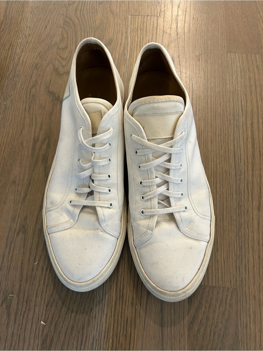 Common Projects Men’s White Low-Top Canvas Sneakers